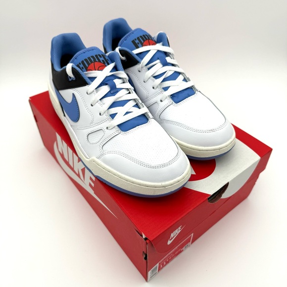Nike Mens Full Force Lo Size 11.5 Shoes Basketball Walking White Blue FB1362-100 - Picture 3 of 11